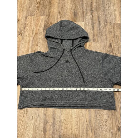 Adidas Womens Gray Cropped Hoodie Size Small - Picture 8 of 11
